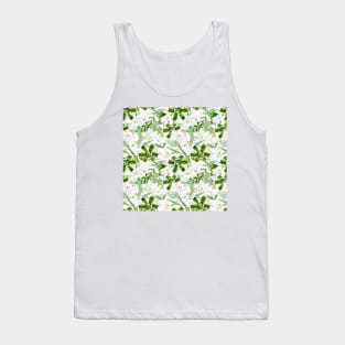 White Watercolor Flowers 3 Tank Top